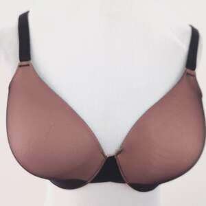 Soma Vanishing Back Layered Mesh Bra 38D Pink and Black, Underwire Bra